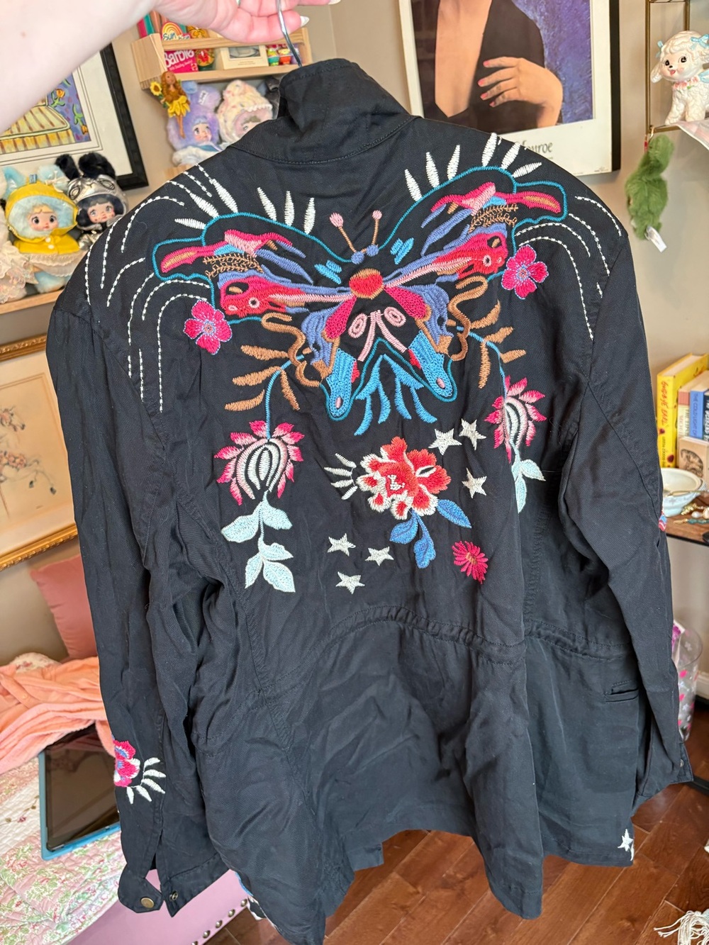 Johnny Was Embroidered Cargo Jacket